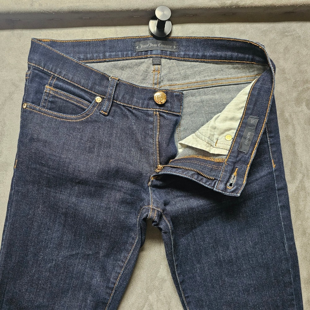 Juicy Couture Womens Skinny Jeans Dark Indigo Blue Low Rise Size‎ 26 JG007314